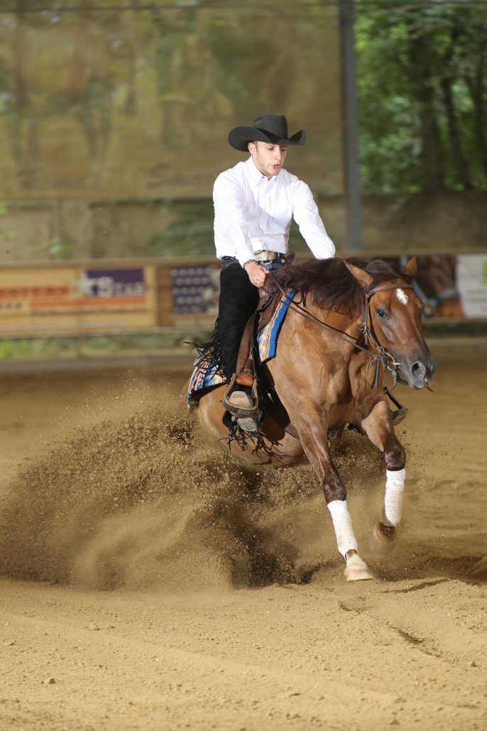 Non Pro Futurity Go round, 3-jährige Pferde: Carlo Ambrosini vorn in L4. © Christian Kellner
